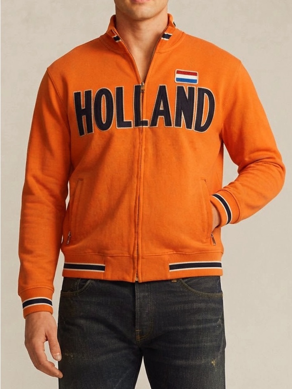 Holland Orange Full-Zip Jacket, men’s XL
